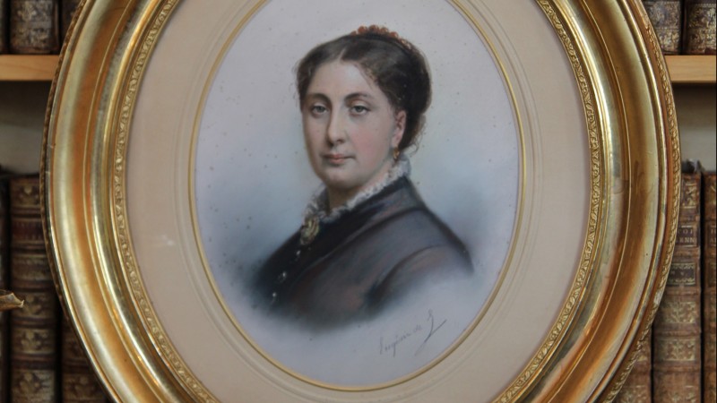 Eugénie de Landerset (*1834) - Portrait au pastel, vers 1860