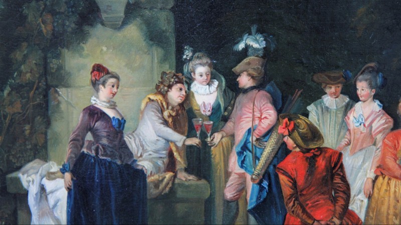 d'après Antoine WATTEAU (1684-1721) - L'Amour au Théâtre Français / au Théâtre Italien