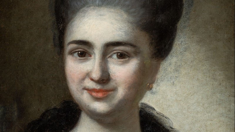 Portrait de jeune femme d'époque Louis XVI - Portrait présumé de Priscille de Massane (1769-1814)