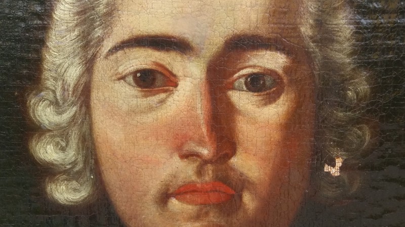 Capitaine au 1er régiment des Gardes suisses - Huile sur toile, Naples vers 1760