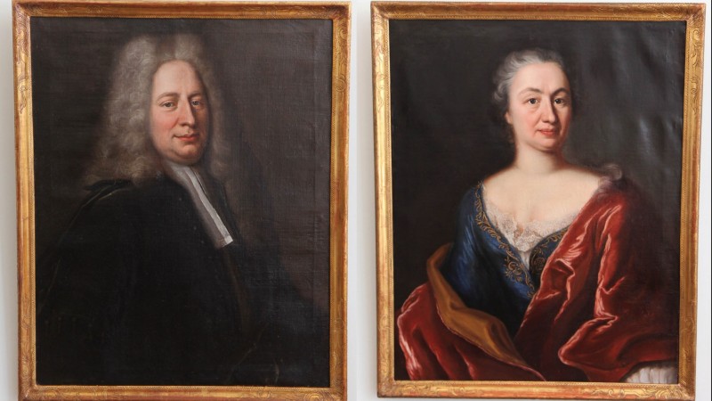 Robert GARDELLE (1692-1766) - Deux portraits, 1729