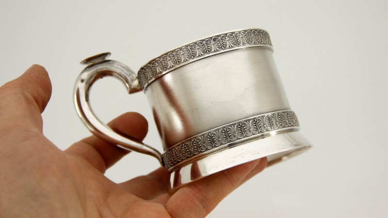 Porte-verre en argent, Saint-Pétersbourg - Frères Grachev, vers 1900 — Frise de palmettes