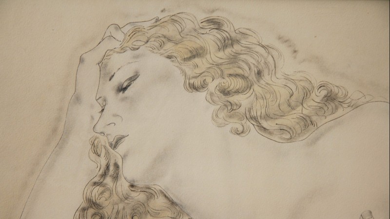 Tsuguharu FOUJITA (1886-1968) - La blonde endormie, vers 1930