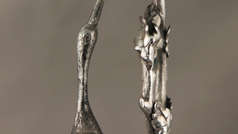 Bougeoirs aux oiseaux en argent - Porto, 1870-1881