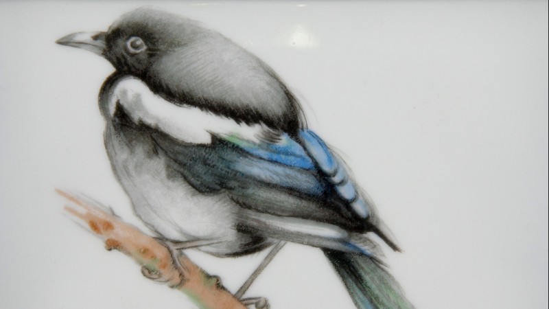 Xavier de Poret (1894-1975) pour Hermès - Cendrier Pie bavarde, vers 1970