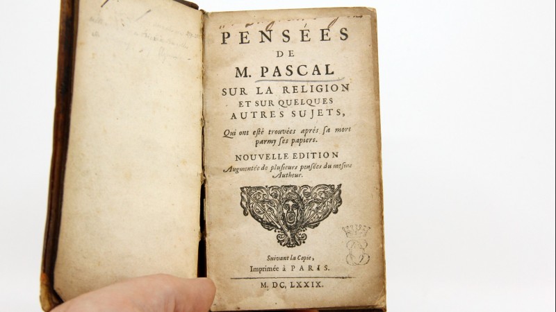 Les Pensées de Pascal - Edition Fricx de 1679