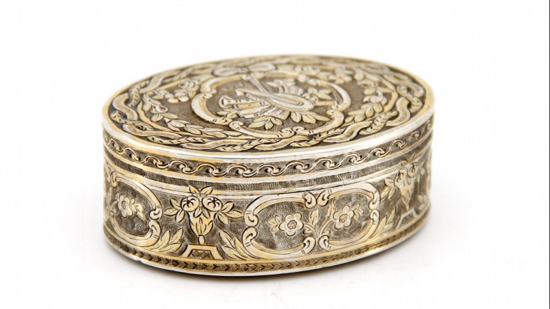 Tabatière en argent partiellement doré, début de l'époque Louis XVI - Claude Guignard, Paris 1775-1776