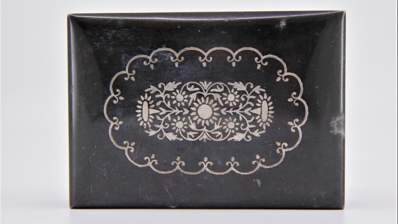 Boîte en acier damasquinée d'argent - Russie, s.d. manufacture de Toula, milieu du XIXe