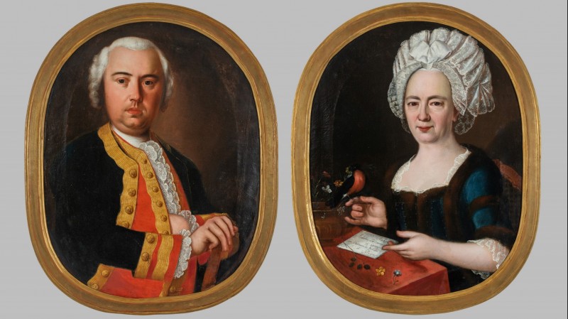 Le baron & la baronne de Tschudi - par Johann Michael Hertz, 1782