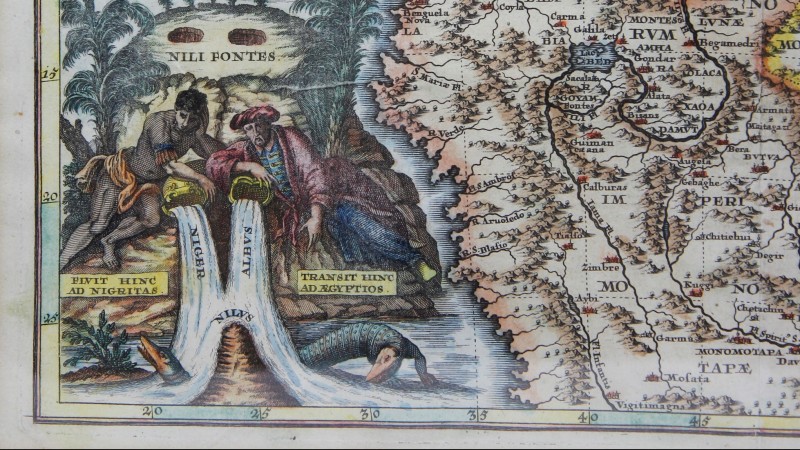 Heinrich SCHERER (1628-1704) - Atlas Novus, carte du sud de l'Afrique, ca 1703