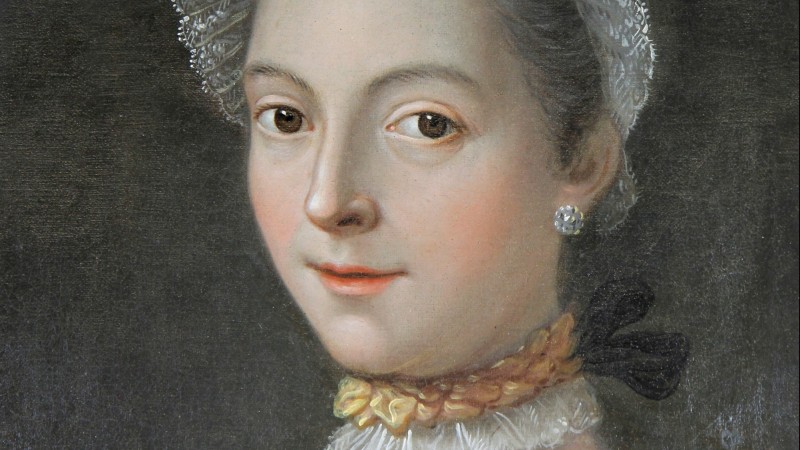 Portrait de jeune femme, XVIIIe - Signé Masson et daté 1758