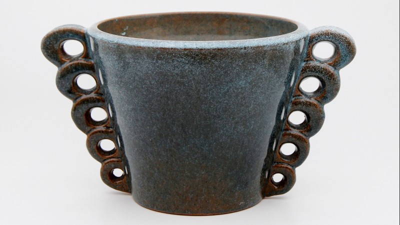 MENELIKA - Hélène Imbert-Amoudruz & Charles Imbert - Vase en faïence émaillée, vers 1940