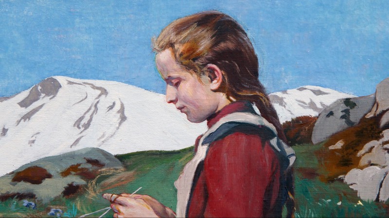 Hans WIDMER (1872-1925) - La bergère, 1905