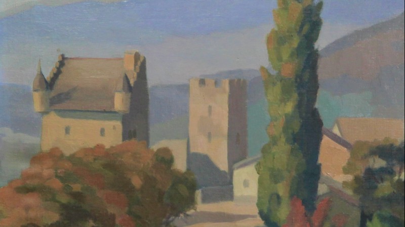 Fred FAY (1901-1987) - Vue de Loèche, 1927