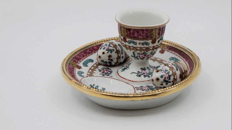 Serviteur à oeuf coque, Charles Pillivuyt - Porcelaine de Mehun, milieu du XIXe