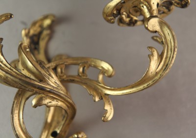 Paire d'appliques en bronze doré - Epoque Louis XV