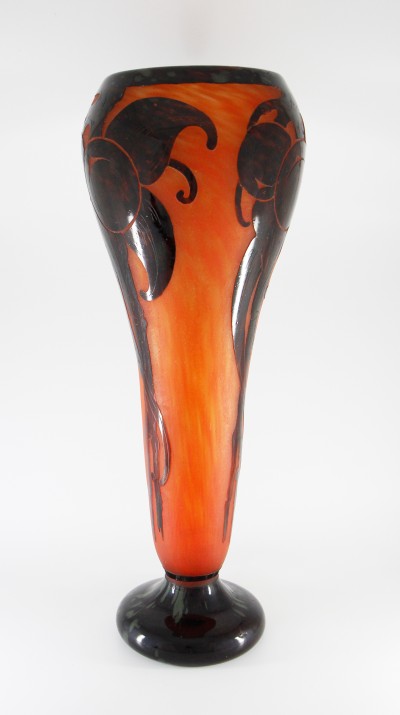 Schneider - Le Verre Français - Grand vase Prunes, n° 1 - entre 1919 et 1924