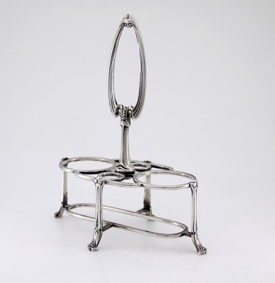 Porte-huilier Art Nouveau en argent massif - Christofle, modèle Gramont, vers 1900