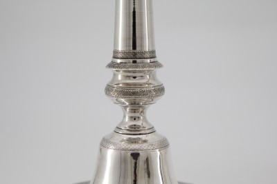 Paire de flambeaux en argent, Naples 1832-1835 - Orfèvre G. Schisani