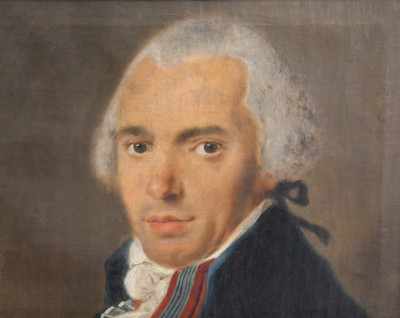 Portrait d'homme, fin XVIIIe - Daté au dos 1796