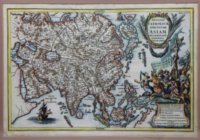 Heinrich SCHERER (1628-1704) - Atlas Novus, carte de l'Asie, ca 1703