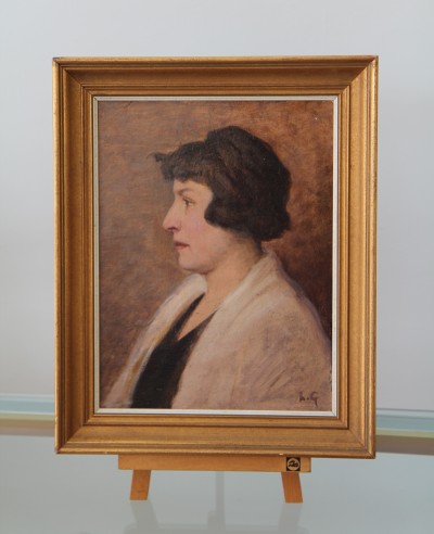 Louis Gianoli (1868-1957) - Portrait, huile sur carton