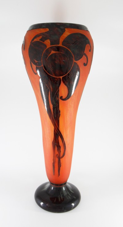 Schneider - Le Verre Français - Grand vase Prunes, n° 1 - entre 1919 et 1924