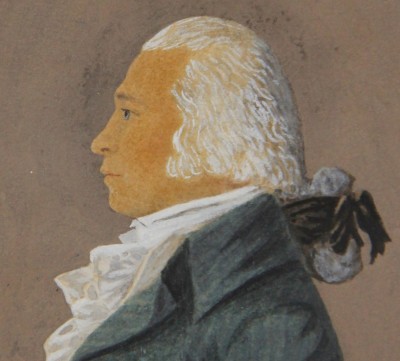 Johann Rudolf FOLLENWEIDER (1774-1847) - Portrait d'homme miniature, 1794