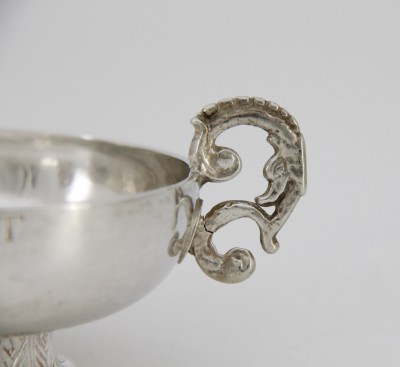Coupe de mariage patronymique, Morlaix 1726-1733 - Orfèvre Claude Cornen, Sieur du Restigou