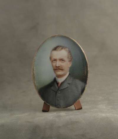 Ernest de Landerset (1832-1907) - Miniature sur ivoire, 1899