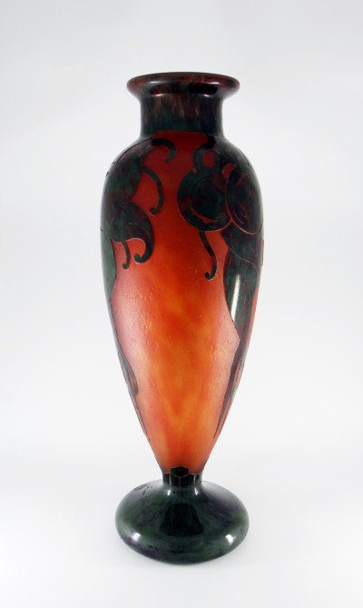 Schneider - Le Verre Français - Grand vase Prunes, n° 2 - vers 1925