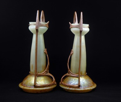 Ferdinand von Poschinger (1867-1921) - Paire de vases Art Nouveau, vers 1900