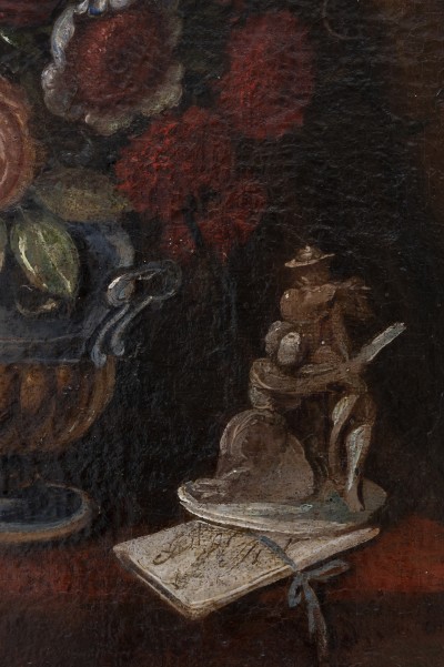 Nature morte au bouquet - Ecole italienne, XVIIIe siècle