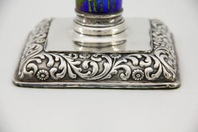 Bougeoir en argent et émail Tsuiki-Jippo - Japon, fin du XIXe