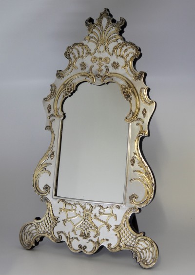 Grand miroir de toilette en argent & vermeil - Jacobes J. Oosterbaan, Londres 1878