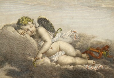 Le Repos, par F. Gérard et J.-L. Potrelle - Gravure aquarellée, vers 1810