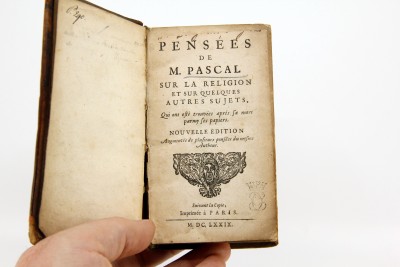 Les Pensées de Pascal - Edition Fricx de 1679
