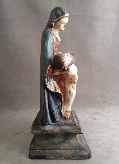 Petite pietà polychrome - Valais, XVIIIe siècle