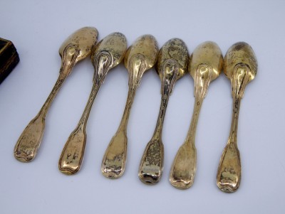 Six cuillères en vermeil, XVIIIe - Strasbourg, vers 1760