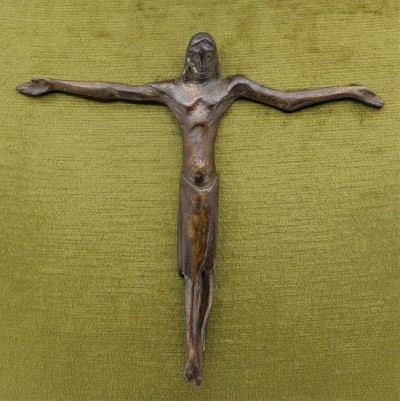 Remo ROSSI (1909-1982) - Christ en bronze patiné, 1972