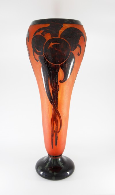 Schneider - Le Verre Français - Grand vase Prunes, n° 1 - entre 1919 et 1924