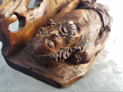 Christ mort, bois de tilleul - Ecole allemande, XVIIe siècle