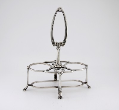 Porte-huilier Art Nouveau en argent massif - Christofle, modèle Gramont, vers 1900