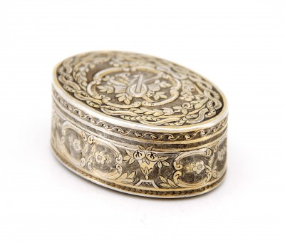 Tabatière en argent partiellement doré, début de l'époque Louis XVI - Claude Guignard, Paris 1775-1776