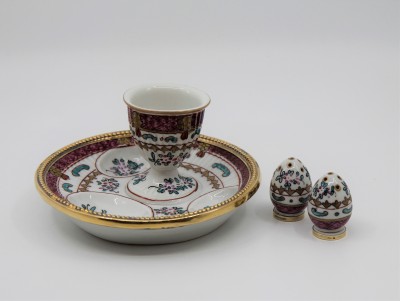 Serviteur à oeuf coque, Charles Pillivuyt - Porcelaine de Mehun, milieu du XIXe