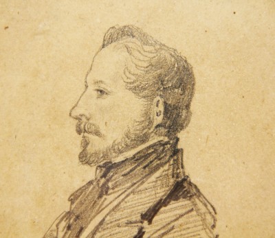 Portrait au crayon de Wincenty Turno - par Walerya Zakrzewska, 1850