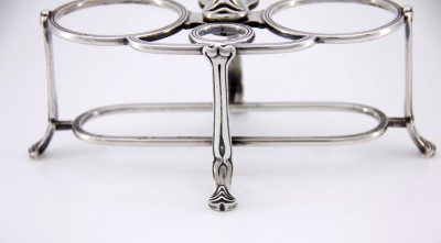 Porte-huilier Art Nouveau en argent massif - Christofle, modèle Gramont, vers 1900