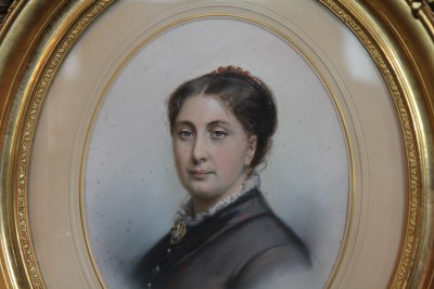 Eugénie de Landerset (*1834) - Portrait au pastel, vers 1860