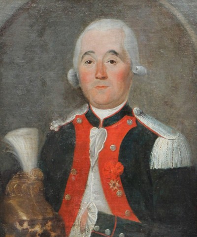 Portrait d'officier de dragons, vers 1780 - 22e Régiment Languedoc