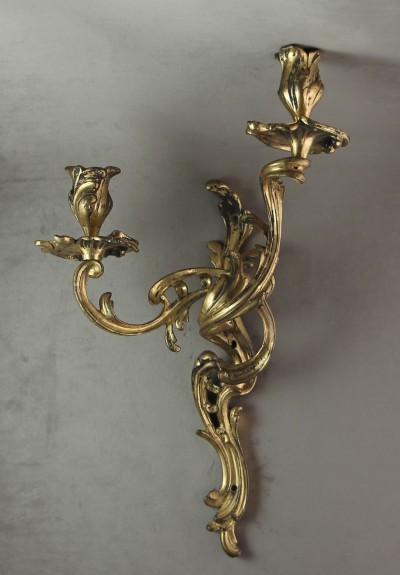 Paire d'appliques en bronze doré - Epoque Louis XV